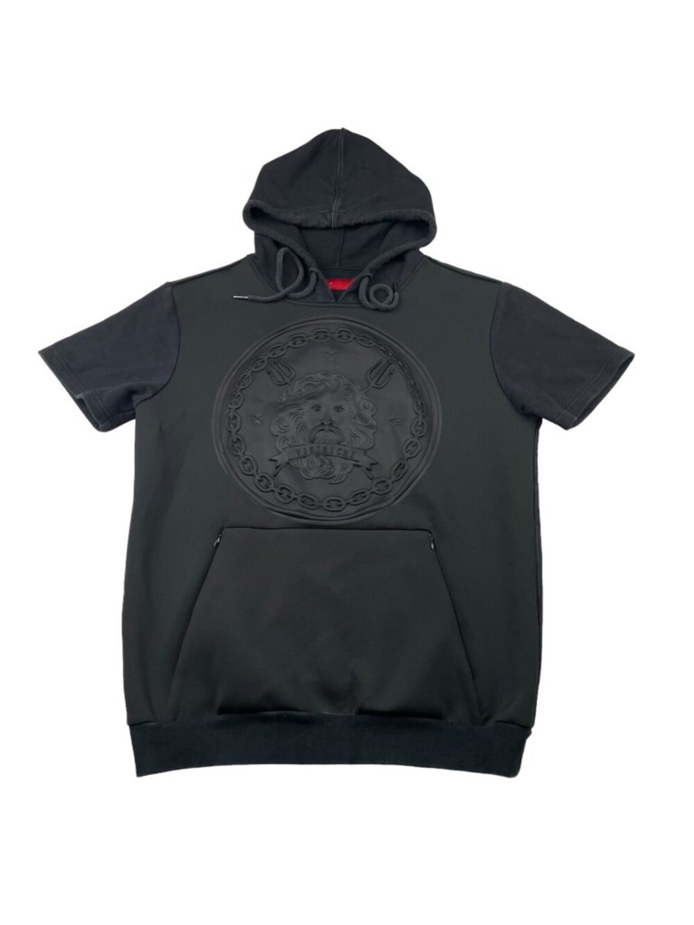 Vie + Riche Men's 100% Cotton Short Sleeve Pullover Hoodie Black • Medium
